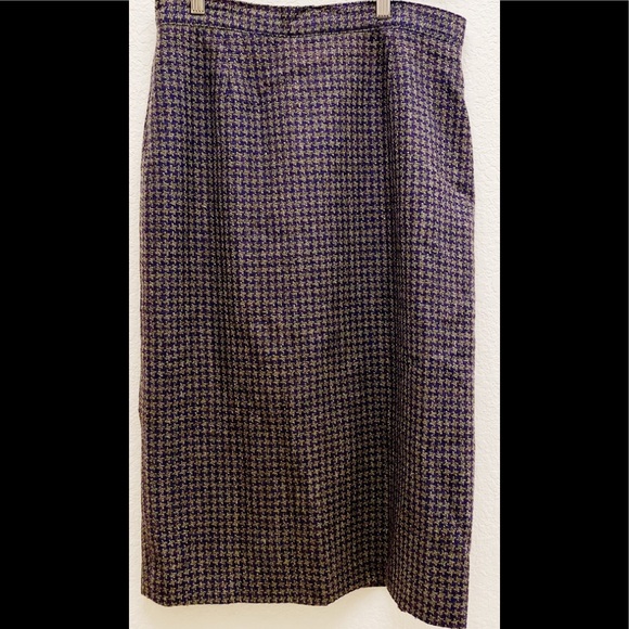 VTG Morgan Taylor Pencil Wool/Silk Skirt 14 - Picture 1 of 7